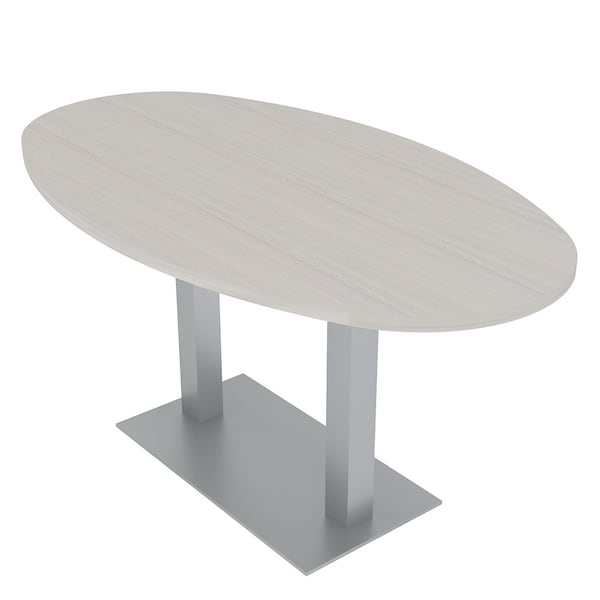 33.5 in W, 69.5 in L, 29 in H, Engineered Wood Top, Ivory
